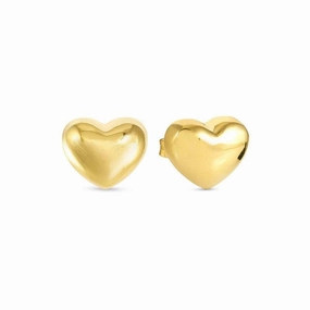 Nomination Armonica Earrings, Big Heart, Gold, Sterling Silver