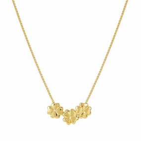 Nomination Armonica Necklace, Four-Leaf Clovers, Gold, Sterling Silver