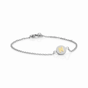 Nomination Bracelet With Letter N In Gold