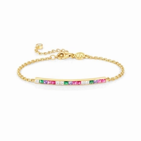 Nomination Carismatica Bracelet, Multicolour Cubic Zirconia, 18K Gold