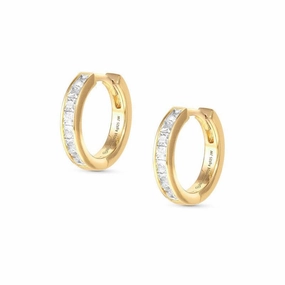 Nomination Carismatica Earrings, Hoop, White Cubic Zirconia, 18K Gold