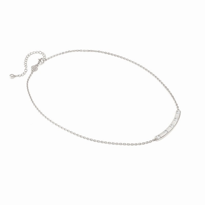 Nomination Carismatica Necklace, Bar, White Cubic Zirconia, Silver