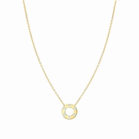 Nomination Carismatica Necklace, Circle, White Cubic Zirconia, 18K Gold