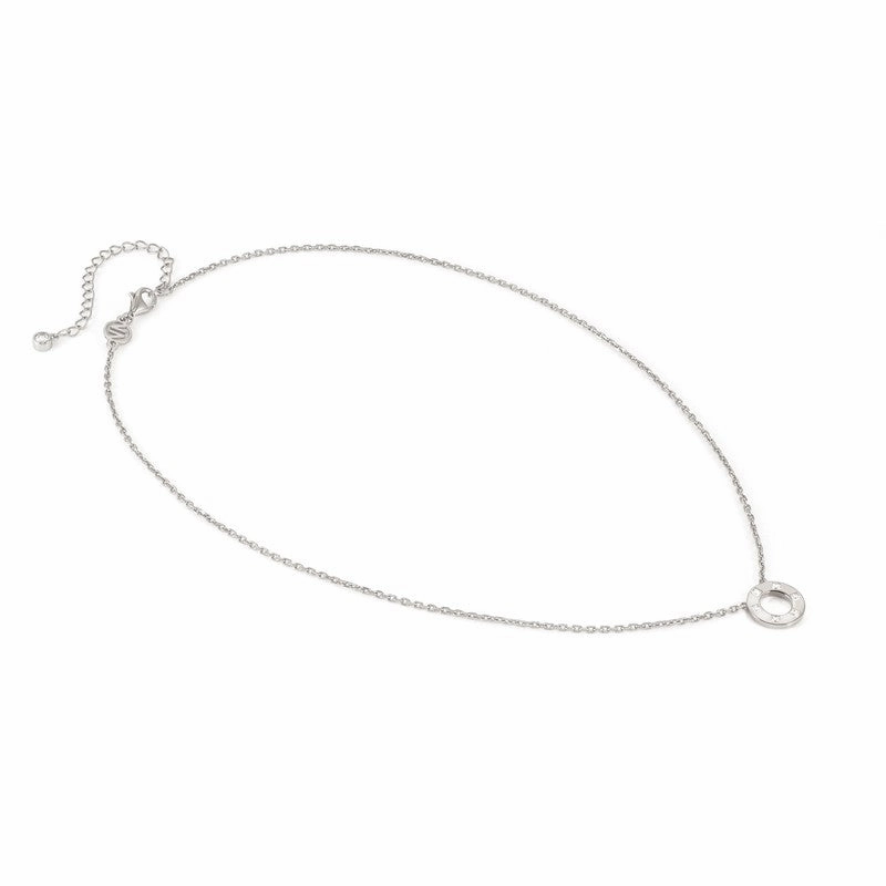 Nomination Carismatica Necklace, Circle, White Cubic Zirconia, Silver