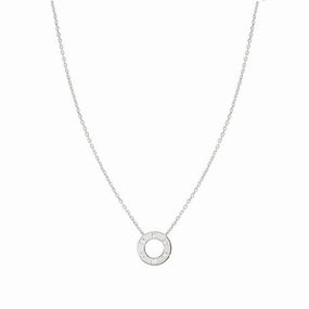 Nomination Carismatica Necklace, Circle, White Cubic Zirconia, Silver