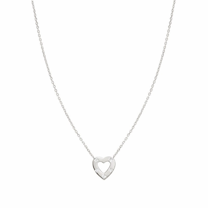 Nomination Carismatica Necklace, Heart, White Cubic Zirconia, Silver