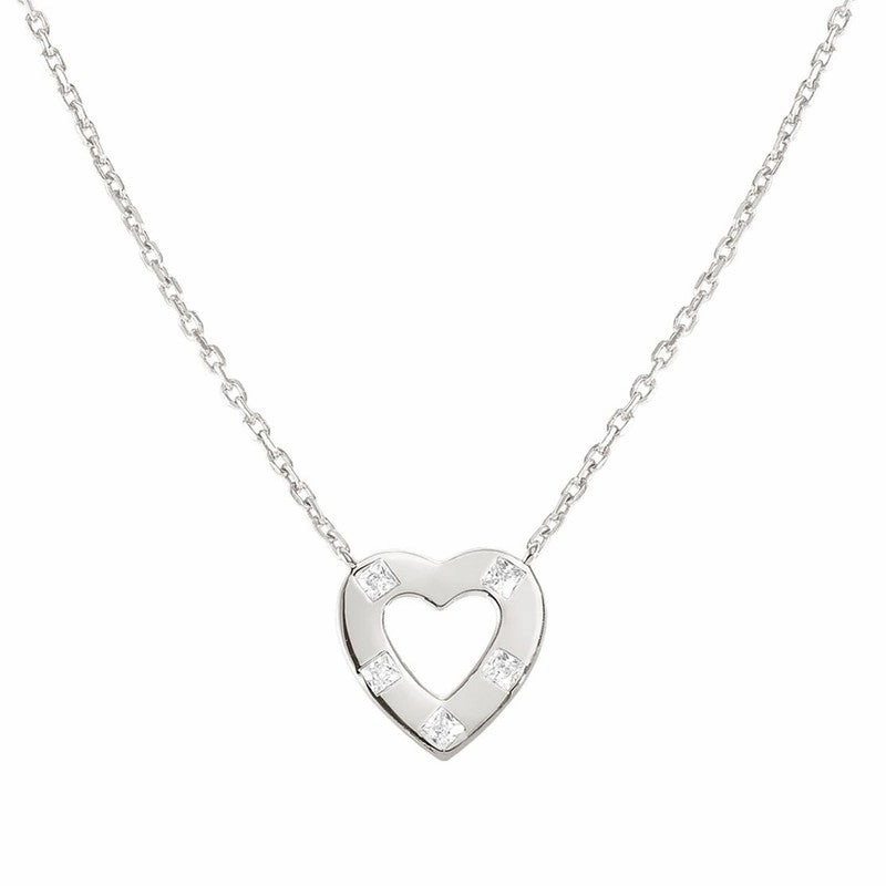 Nomination Carismatica Necklace, Heart, White Cubic Zirconia, Silver