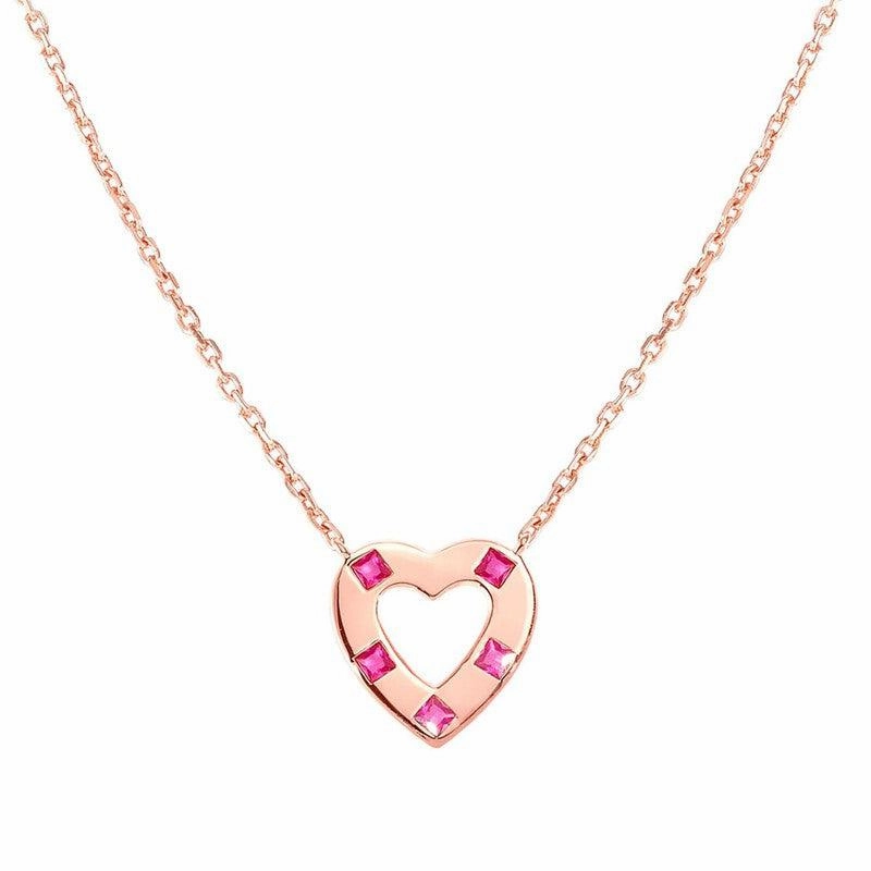 Nomination Carismatica Necklace, Rose Gold Heart & Stones