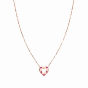 Nomination Carismatica Necklace, Rose Gold Heart & Stones