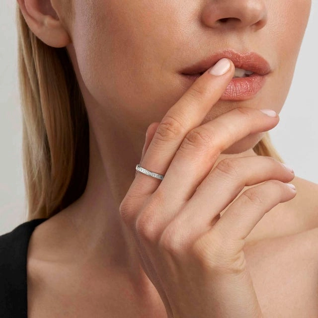 Nomination Carismatica Ring, White Cubic Zirconia, Silver