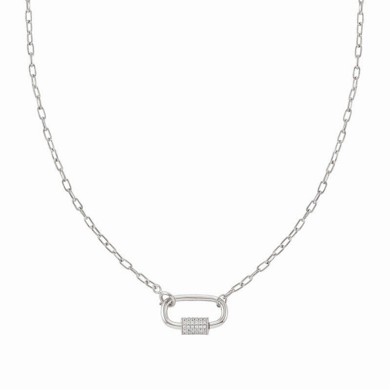 Nomination Charming Necklace, White Cubic Zirconia, Silver
