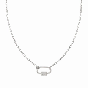 Nomination Charming Necklace, White Cubic Zirconia, Silver