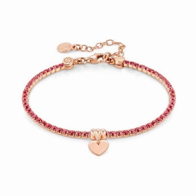 Nomination Chic&Charm Bracelet, Heart, Red Cubic Zirconia, Rose Gold