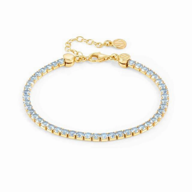 Nomination Chic&Charm Bracelet, Light Blue Cubic Zirconia, Gold
