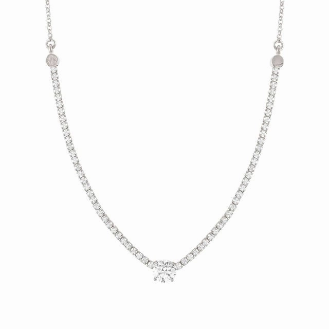 Nomination Chic&Charm Necklace, White Cubic Zirconia, Sterling Silver