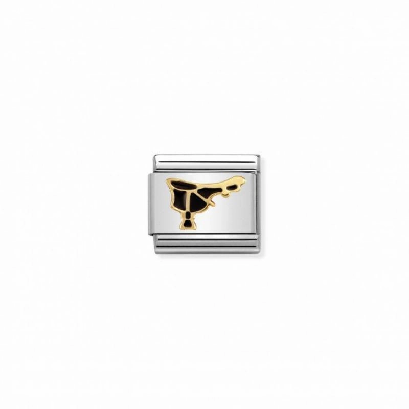 Nomination Classic Black Saddle Link