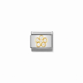 Nomination Classic Flower White Link