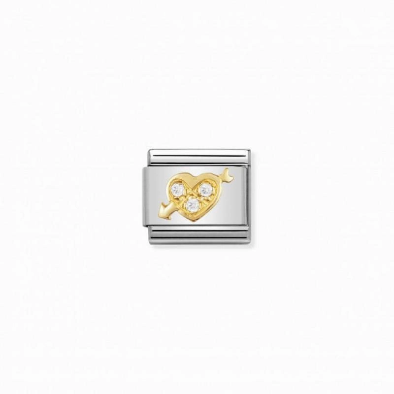 Nomination Classic Love Heart Arrow Wh Link