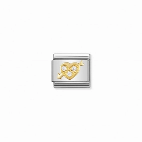 Nomination Classic Love Heart Arrow Wh Link