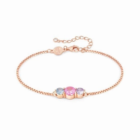 Nomination Colour Wave Bracelet, Multicolour Cubic Zirconia, 22K Rose Gold