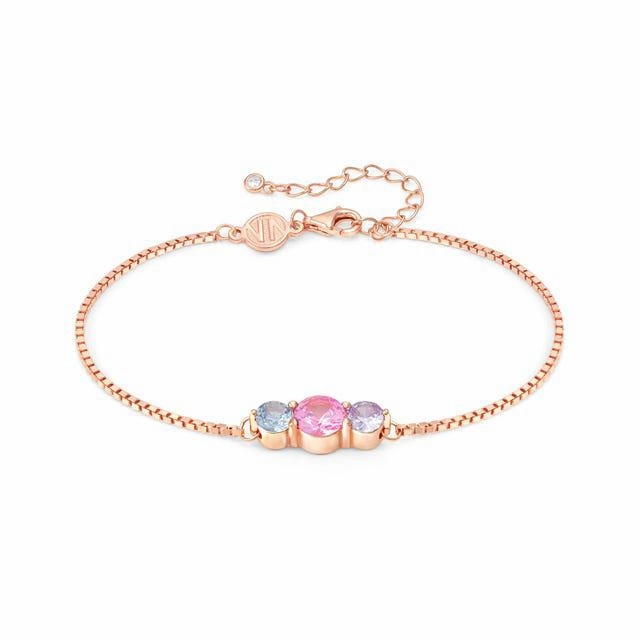 Nomination Colour Wave Bracelet, Multicolour Cubic Zirconia, 22K Rose Gold