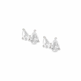 Nomination Colour Wave Earrings, Cubic Zirconia, Silver