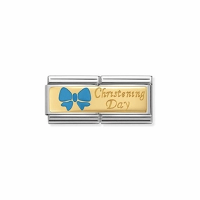Nomination Composable Classic Light Blue Christening Double Link