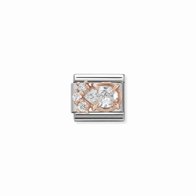Nomination Composable Classic Link Rose Gold white Drop