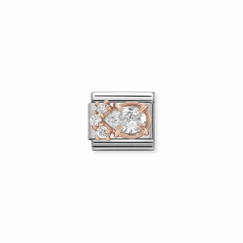 Nomination Composable Classic Link Rose Gold white Drop