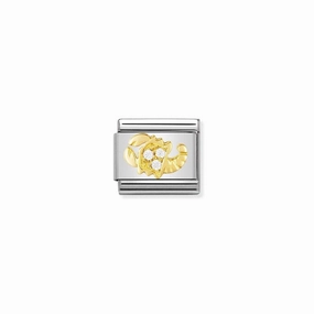 Nomination Composable Classic Link Scorpio in 18K Gold and Stone