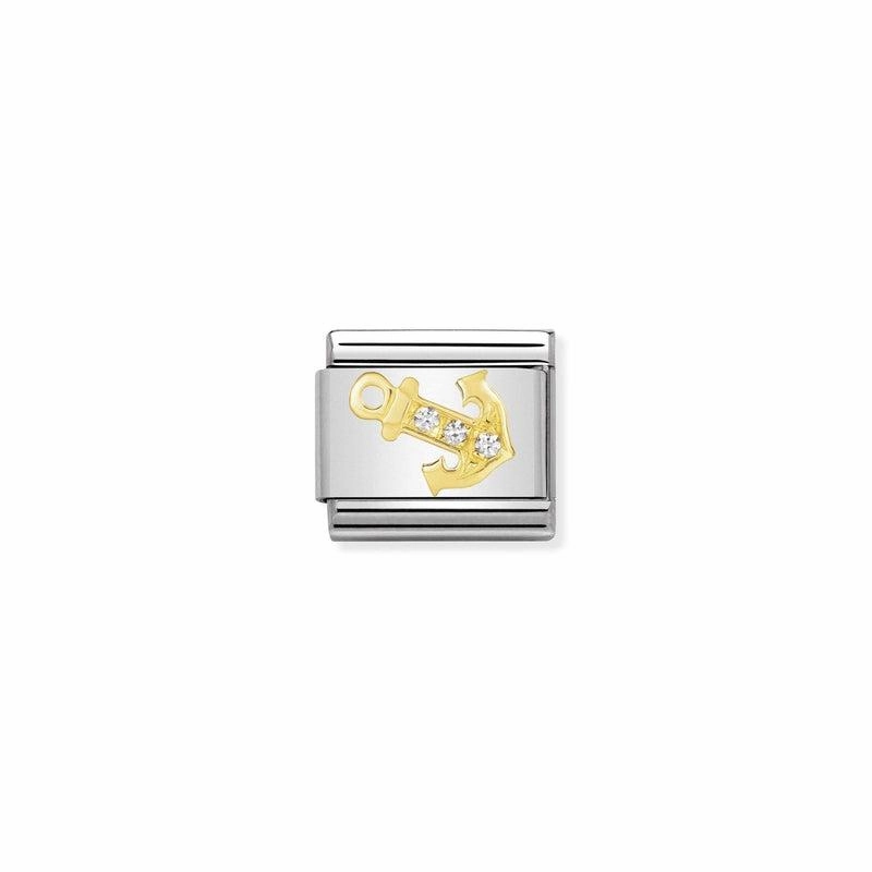 Nomination Composable Classic Link white Anchor with Stones