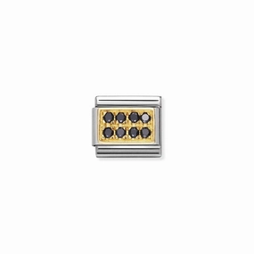 Nomination Composable Classic Link with black Zirconia