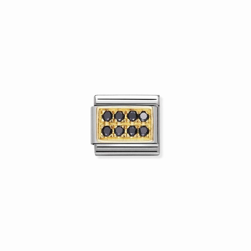 Nomination Composable Classic Link with black Zirconia