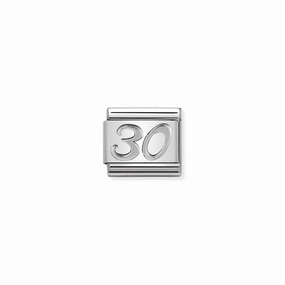 Nomination Composable Classic Number 30 Link in Silver