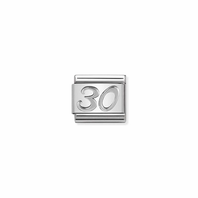 Nomination Composable Classic Number 30 Link in Silver