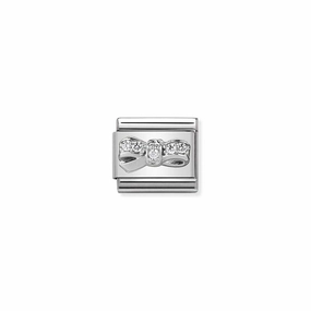 Nomination Composable Classic Zirconia Silver Bow Link