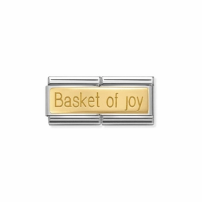 Nomination Composable Double Link Basket Of Joy, 18K Gold
