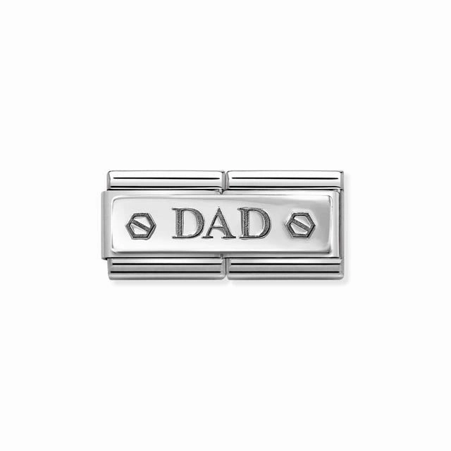 Nomination Composable Double Link Dad, Hexagonal Screws, Silver
