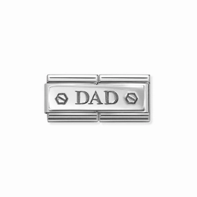 Nomination Composable Double Link Dad, Hexagonal Screws, Silver