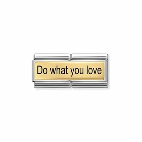 Nomination Composable Double Link Do What You Love, 18K Gold