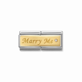Nomination Composable Double Link Marry Me, 18K Gold