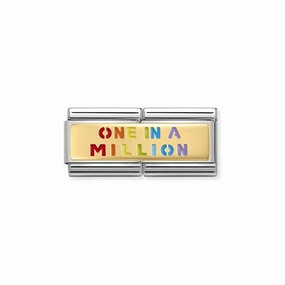 Nomination Composable Double Link One In A Million, 18K Gold