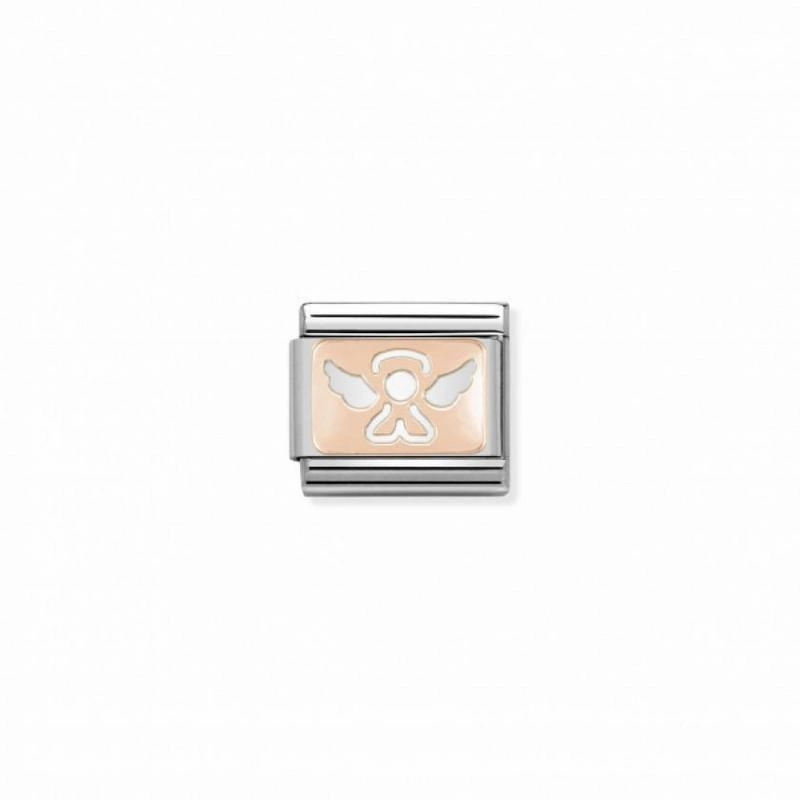 Nomination Composable Link Angel, 9K Rose Gold
