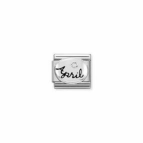 Nomination Composable Link April, Diamond Stone, Silver