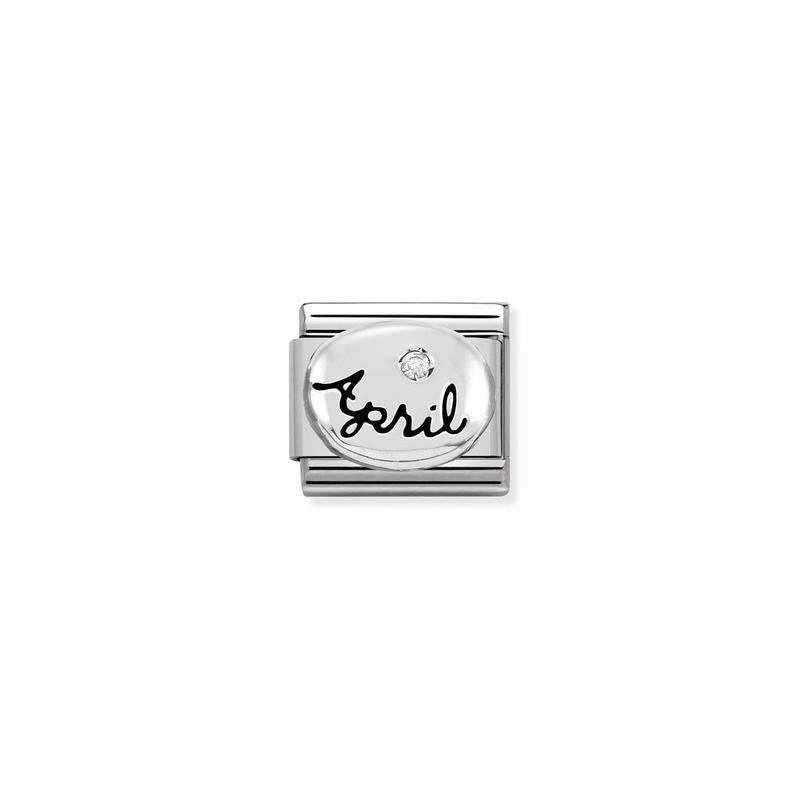 Nomination Composable Link April, Diamond Stone, Silver