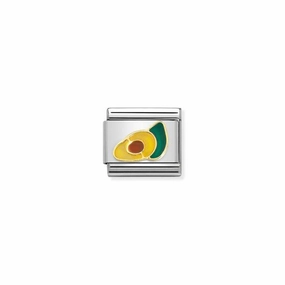 Nomination Composable Link Avocado, Silver & Enamel