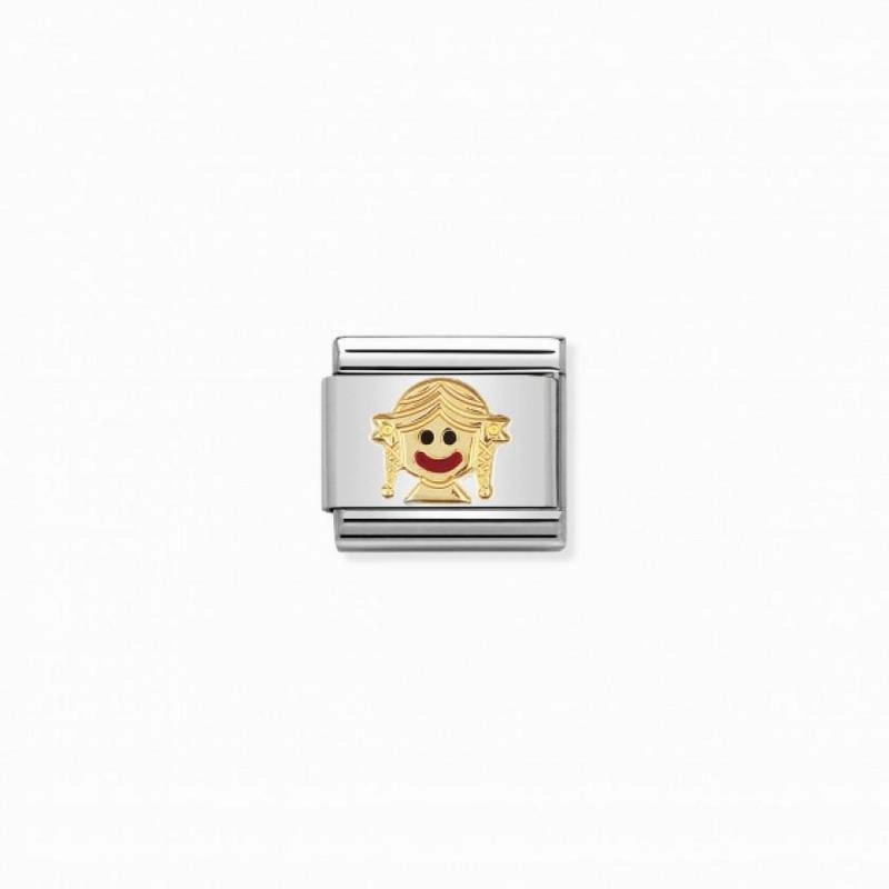 Nomination Composable Link Baby Girl, 18K Gold & Enamel