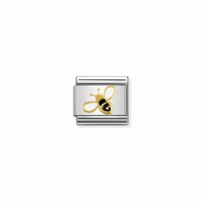 Nomination Composable Link Bee, 18K Gold & Enamel