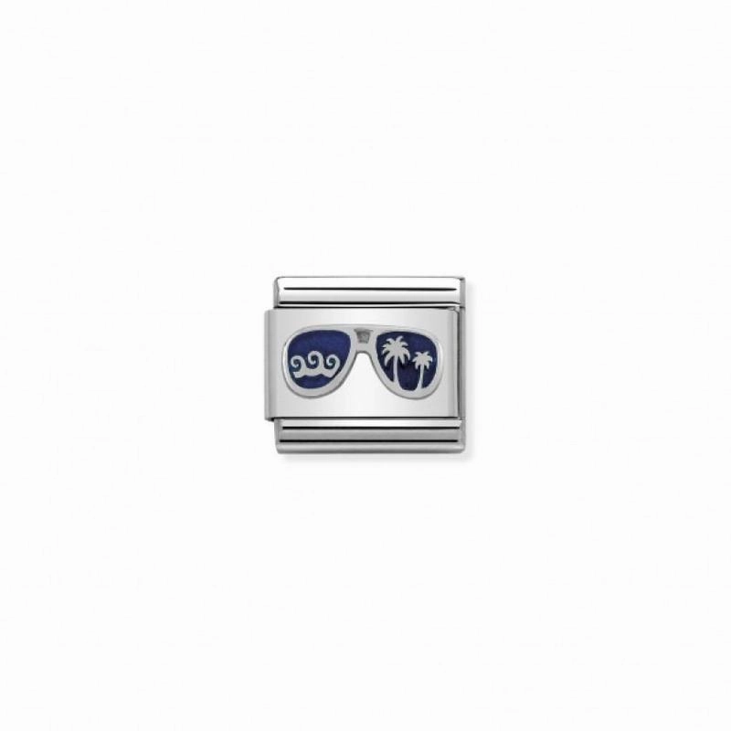 Nomination Composable Link Blue Miami Sunglasses, Silver & Enamel