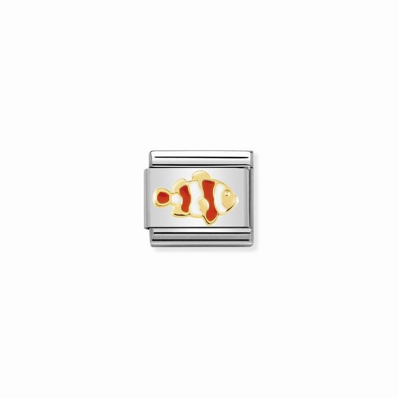 Nomination Composable Link Clownfish, 18K Gold & Enamel